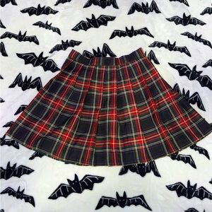 Plaid Pleated Skirt - Size XS